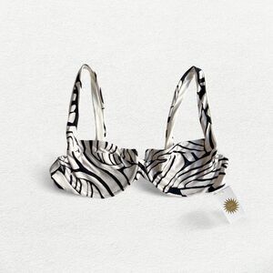 Rails x L*Space Bianca Top in Playa Blanca Zebra Black and White